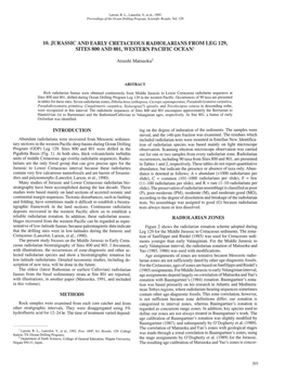 10. Jurassic and Early Cretaceous Radiolarians from Leg 129, Sites 800 and 801, Western Pacific Ocean1