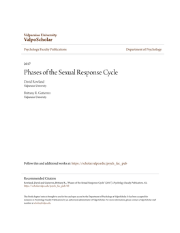 Phases of the Sexual Response Cycle David Rowland Valparaiso University