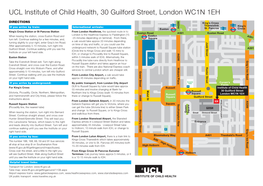 UCL Institute of Child Health, 30 Guilford Street, London WC1N 1EH