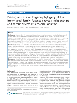 A Multi-Gene Phylogeny of the Brown Algal Family Fucaceae Reveals