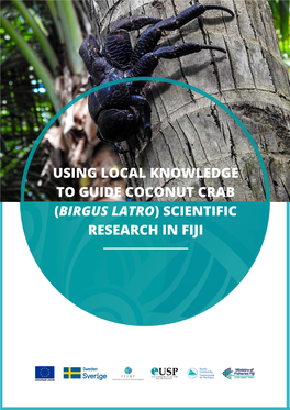 Using Local Knowledge to Guide Coconut Crab (Birgus Latro) Scientific Research in Fiji