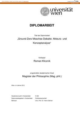 Diplomarbeit