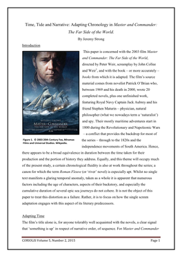 Adapting Chronology in Master and Commander: the Far Side of the World