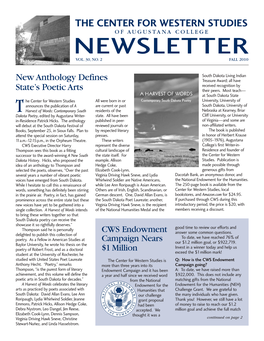 The Center for Western Studies Newsletterof Augustana College Vol