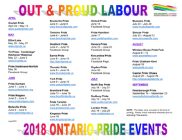 APRIL Guelph Pride April 28 – May 14 MAY Elliot