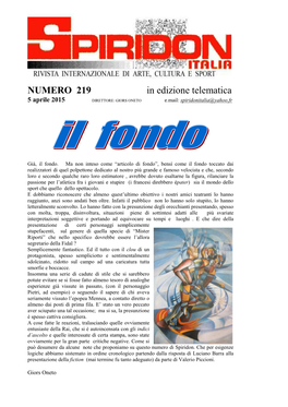 NUMERO 219 Giusto in Edizione Telematica