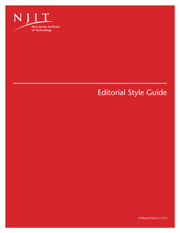 Editorial Style Guide