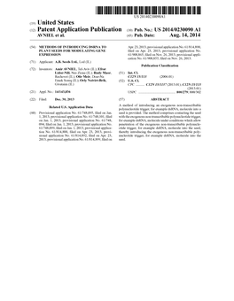 (12) Patent Application Publication (10) Pub. No.: US 2014/0230090 A1 AVNIEL Et Al