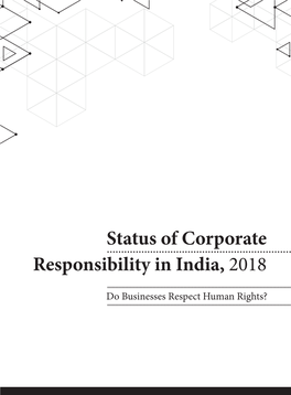 Status of Corporate Responsibility in India, 2018