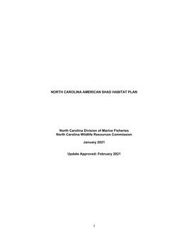 North Carolina American Shad Habitat Plan