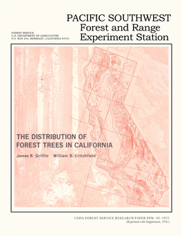 The Distribution of Forest Trees in California. Berkeley, Calif