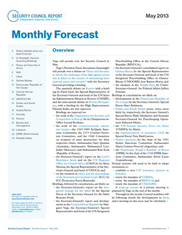 Monthly Forecast