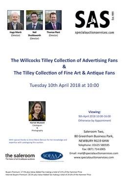 The Willcocks Tilley Collection of Advertising Fans & the Tilley