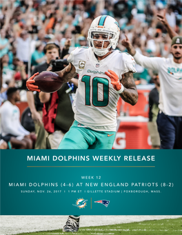 Miami Dolphins Weekly Release