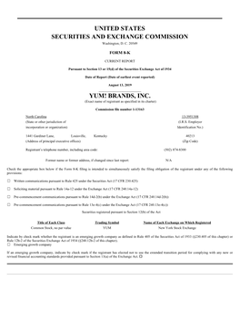 UNITED STATES SECURITIES and EXCHANGE COMMISSION Washington, D