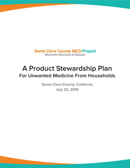 A Product Stewardship Plan for Unwanted Medicine from Households