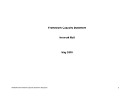 Framework Capacity Statement 2018