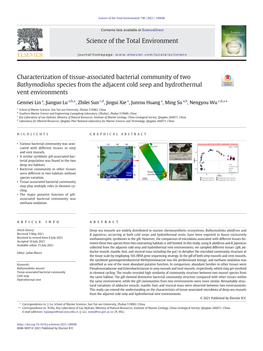 Characterization of Tissue-Associated Bacterial Community of Two Bathymodiolus Species from the Adjacent Cold Seep and Hydrothermal Vent Environments