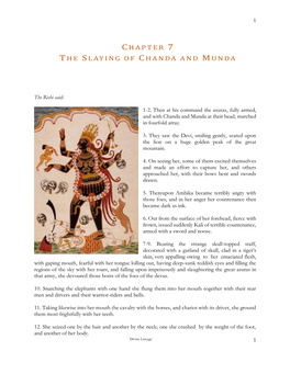 Chapter 7 Th E Slaying of Chanda and Munda