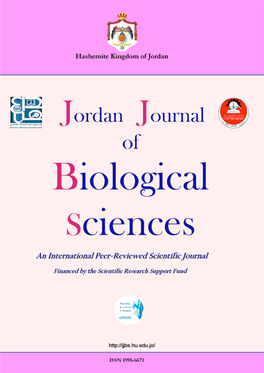 Number 1, March .2016 JJBS ISSN 1995-6673 Jordan Journal of Biological Sciences