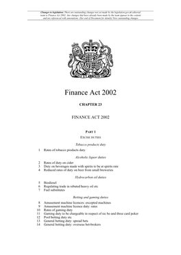 Finance Act 2002