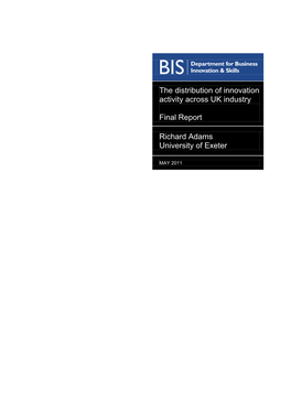 The Distribution of Innovation Activity Across UK Industry