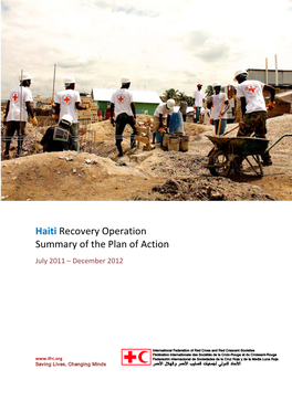 International Federation of Red Cross and Red Crescent Societies Haiti Recovery Operation Plan of Action: 2011-2012