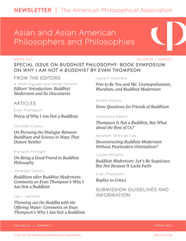 Asian and Asian American Philosophers and Philosophies