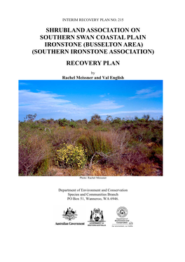 Shrubland Association on Southern Swan Coastal Plain Ironstone (Busselton Area) (Southern Ironstone Association)