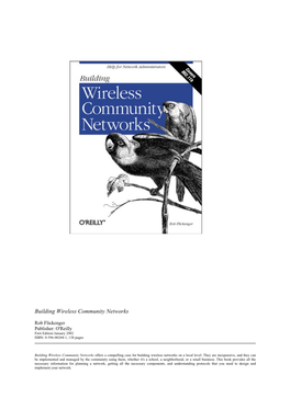 Building Wireless Community Networks