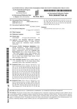 WO 2018/037310 Al 01 March 2018 (01.03.2018) W !P O PCT