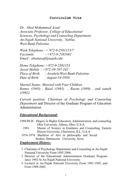 Curriculum Vitae