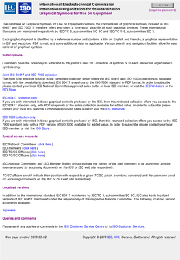 IEC/ISO Database on Graphical Symbols for Use on Equipment