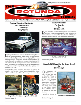 Feature Vehicle of the Month: 1963 Fairlane 500 Greenfield Village Old
