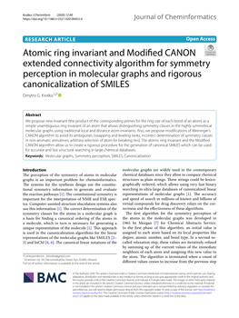 Atomic Ring Invariant and Modified CANON Extended Connectivity