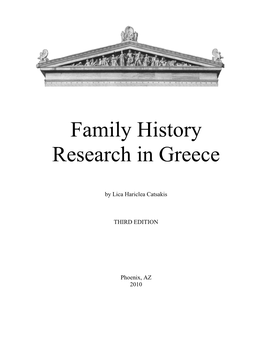 Family History Research in Greece