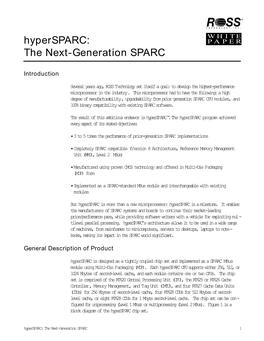 Hypersparc: the Next-Generation SPARC