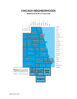 CHICAGO NEIGHBORHOODS Updated by the UIC MS in OT Class of 2020