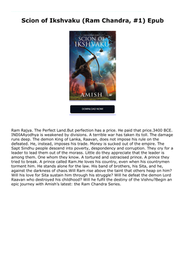 Scion of Ikshvaku (Ram Chandra, #1) Epub