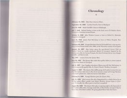 Chronology I