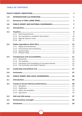 Table of Contents