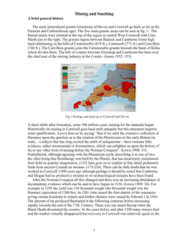 Mining and Smelting a Brief General History