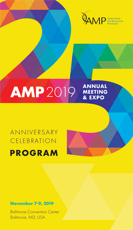Amp 2019 Table of Contents