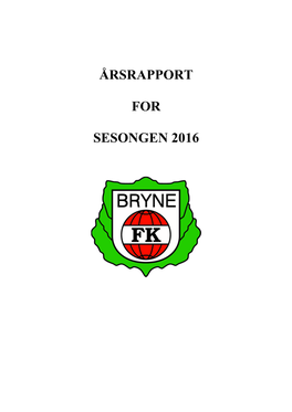 Årsrapport for Sesongen 2016