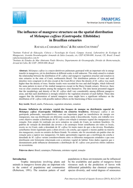 The Influence of Mangrove Structure in the Spatial Distribution Of