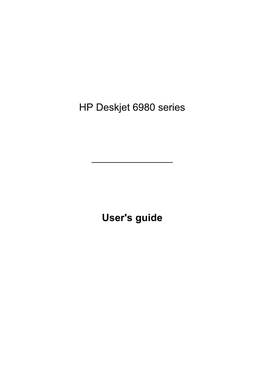HP Deskjet 6980 Series User's Guide