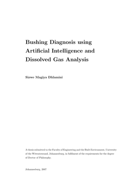 Bushing Diagnosis Using Artificial Intelligence And