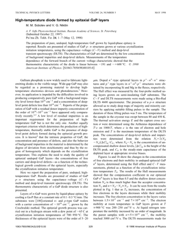 High-Temperature Diode Formed by Epitaxial Gap Layers M