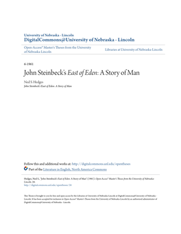 John Steinbeck's East of Eden: a Story Of