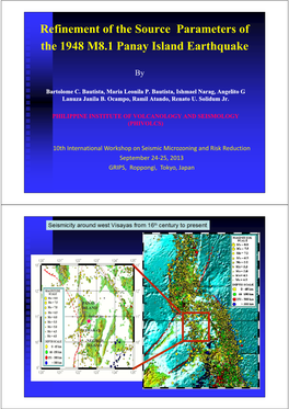 Refinement of the Source Parameters of the 1948 M8.1 Panay Island Earthquake
